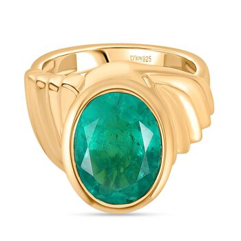 D'Joy Smaragd Triplett Quarz Ring - 5,74 ct.