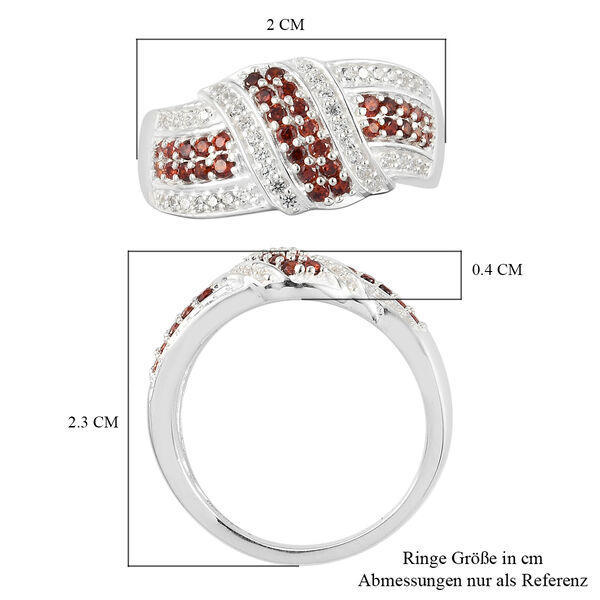 LUSTRO STELLA - Granat Zirkonia Ring 925 Silber  ca. 0,97 ct image number 7
