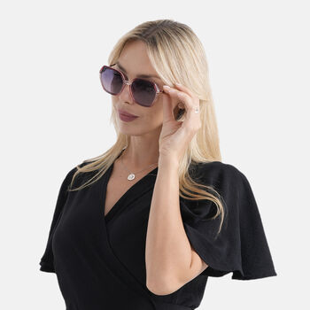 LA MAREY Sonnenbrille UV400 mit polarisierten Gl&auml;sern leichter Rahmen 14,5 x 15 cm Rosa