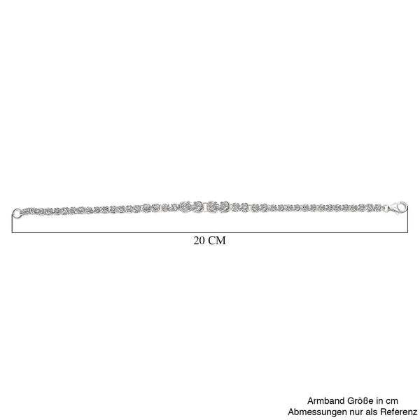 Handgefertigte Verlaufs K&ouml;nigskette Armband, 925 Silber rhodiniert ca. 19 cm ca. 9,51g image number 5