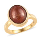 Sonnenstein Ring, 925 Silber vergoldet  ca. 4,85 ct image number 3