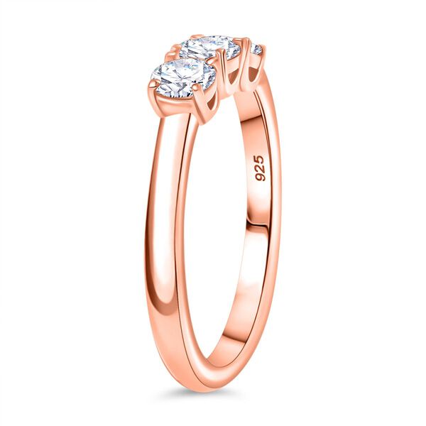 Moissanit Schmuckset, 925 Silber 750 Roségold Vermeil - 1,44 ct. image number 4