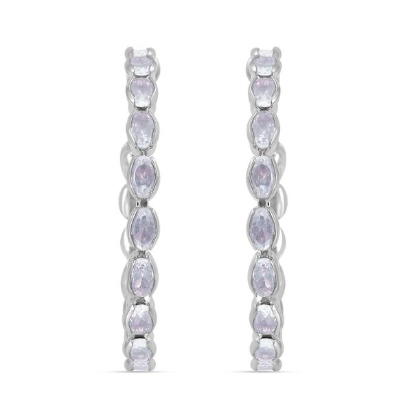 Wei&szlig;er Zirkonia Ohrringe, Reines Messing