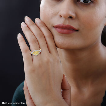 Nat&uuml;rlicher, gelber und wei&szlig;er Diamant-Ring - 0,50 ct.