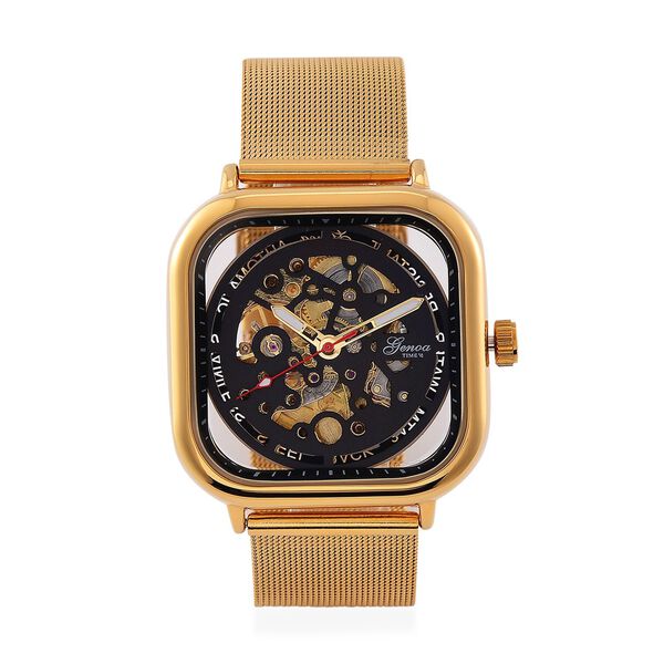 Reiner Edelstahl IP-GelbbeschichtungUhren 8.5 cm