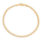 Panzerkette Armband, 925 Silber vergoldet, ca. 19 cm ca. 4,37g