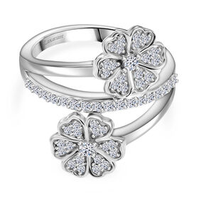 LUXURIANT DIAMOND - Lab Grown Diamant SI-GH Ring 925 Silber rhodiniert (Größe 17.00) ca. 0.50 ct