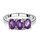 Afrikanischer Amethyst Ring, Edelstahl (Größe 16.00) ca. 1,24 ct