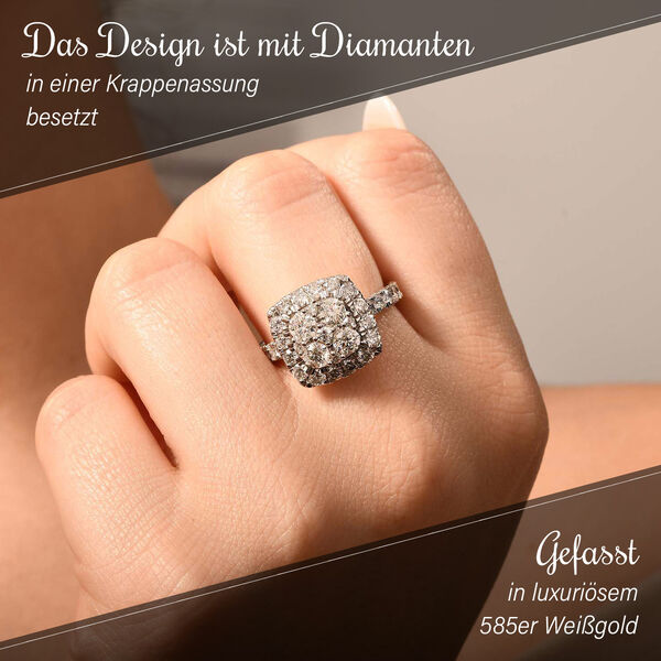 wei&szlig;er Diamant L1 Ringe 585 Gold Wei&szlig;gold vergoldet ca 2.50ct image number 2