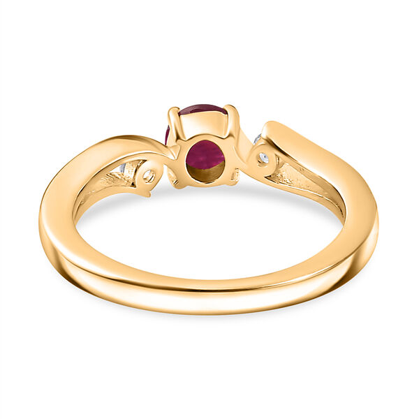 Afrikanischer Rubin und Zirkon-Ring - 0,97 ct. image number 6
