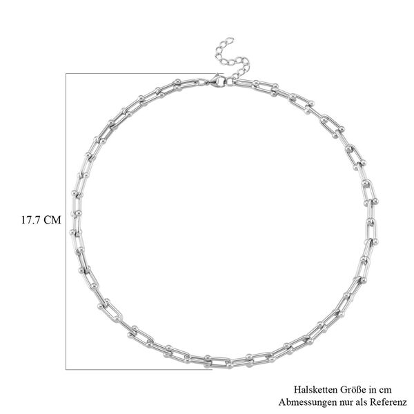 50+5cm Halskette und 18+3,5cm Armband in Silberton image number 6