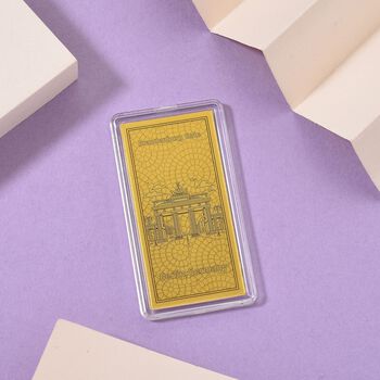 Ein Hauch von Luxus- 999er Goldplatte Brandenburger Tor