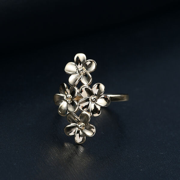Frangipani Ring in 585 Gold image number 1