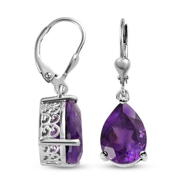 Afrikanische Amethyst-Ohrringe, 925 Silber platiniert ca. 8,97 ct image number 4