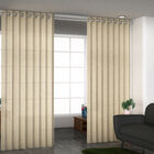 2er Set: paar Vorhänge in Leinenoptik, Größe 122x244 cm, Crème