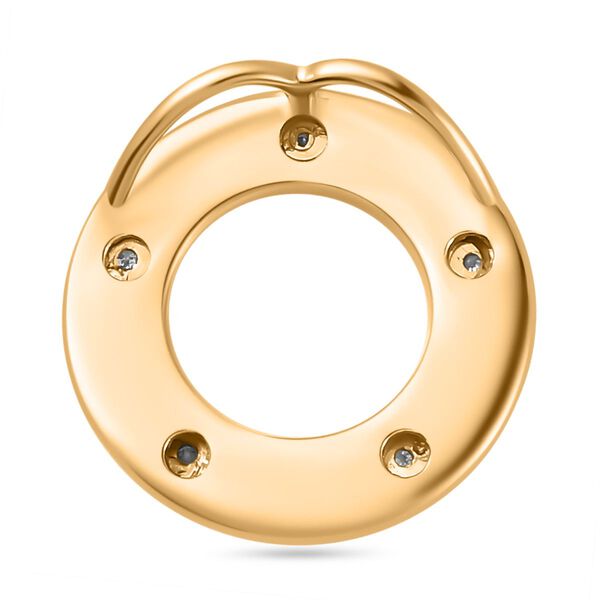 Wei&szlig;er Diamant P Anh&auml;nger 925 Silber Gelbgold Vermeil ca. image number 5