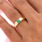 AAA Kagem sambischer Smaragd-Solitär-Ring in Gold image number 2