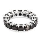 Elite Shungit Ring 925 Silber Platin-Überzug image number 4