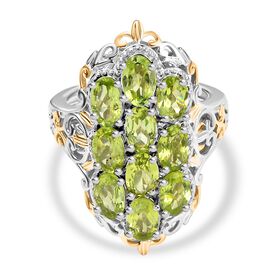 Natürlicher Peridot Ring Messing (Größe 21.00) ca. 4.89 ct