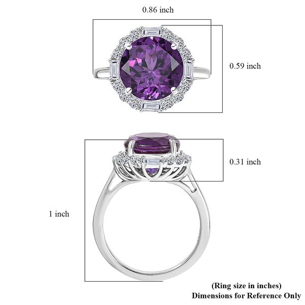 LUXURIANT DIAMOND - AAA Lab Grown Farbwechsel-Saphir, Lab Grown Diamant Ring 417 Gold (Gr&ouml;&szlig;e 20.00) ca. 5,05 ct image number 4