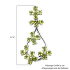 Natürliche Peridot florale Ohrhänger in Silber, 7,10 ct. image number 4