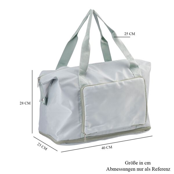 Nylon Faltbare Reisetasche Gr&ouml;&szlig;e: 40*28*23cm, 2 Steckf&auml;cher, mintgr&uuml;n image number 7