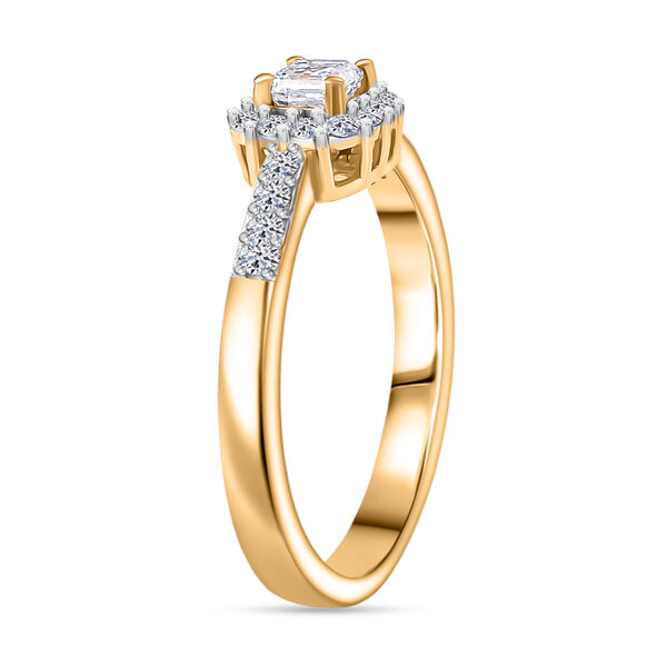 LUXURIANT DIAMOND - Lab Grown Diamant SI-GH Ring 925 Silber 750 Gelbgold Vermeil (Größe 17.00) ca. 0.50 ct image number 5