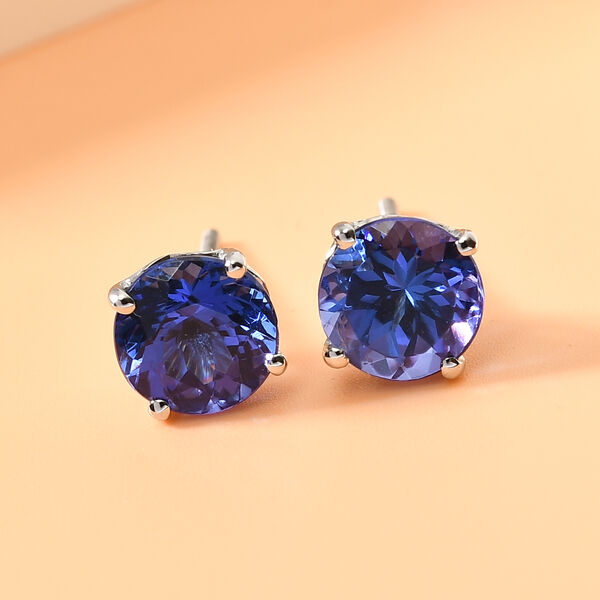 RHAPSODY AAAA Tansanit-Ohrstecker, 950 Platin ca. 3,40 ct image number 2