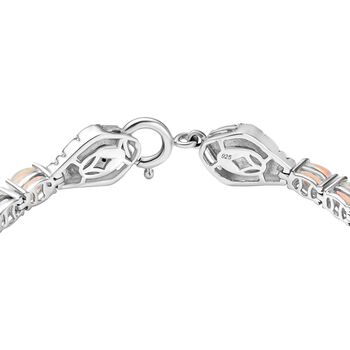 Nat&uuml;rliches, &auml;thiopisches Welo Opal und schwarzes Spinell Armband