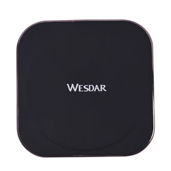 WESDAR superschlankes kabelloses Schnellladeger&auml;t, Gr&ouml;&szlig;e 10x10x1 cm, Schwarz