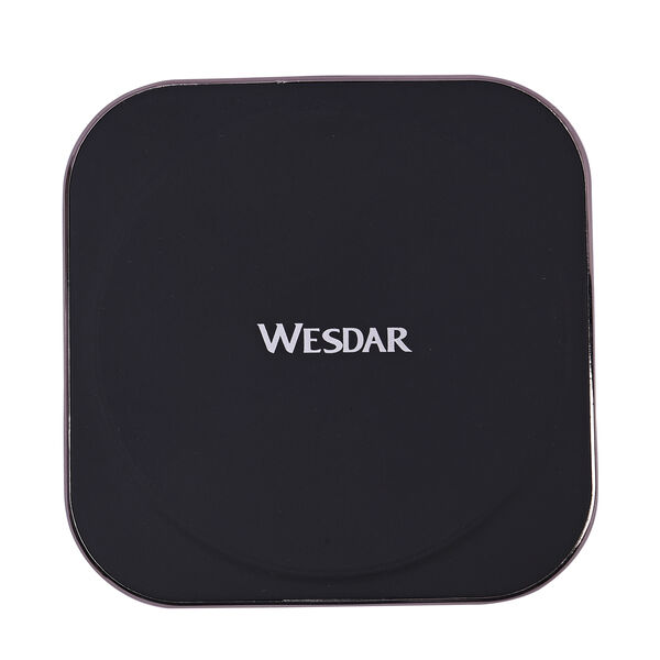 WESDAR superschlankes kabelloses Schnellladeger&auml;t, Gr&ouml;&szlig;e 10x10x1 cm, Schwarz