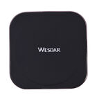 WESDAR superschlankes kabelloses Schnellladegerät, Größe 10x10x1 cm, Schwarz