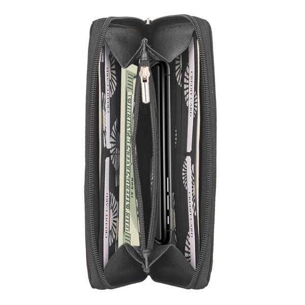 CLOSE OUT - UNION CODE: Echtleder Brieftasche mit Krokopr&auml;gung, schwarz image number 5