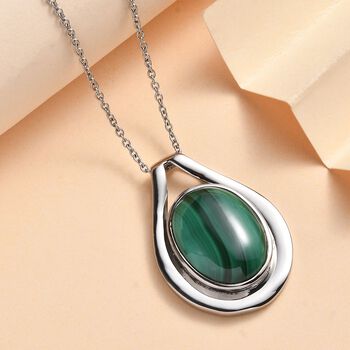 Malachit Schmuckset Edelstahl ca. 18.00 ct