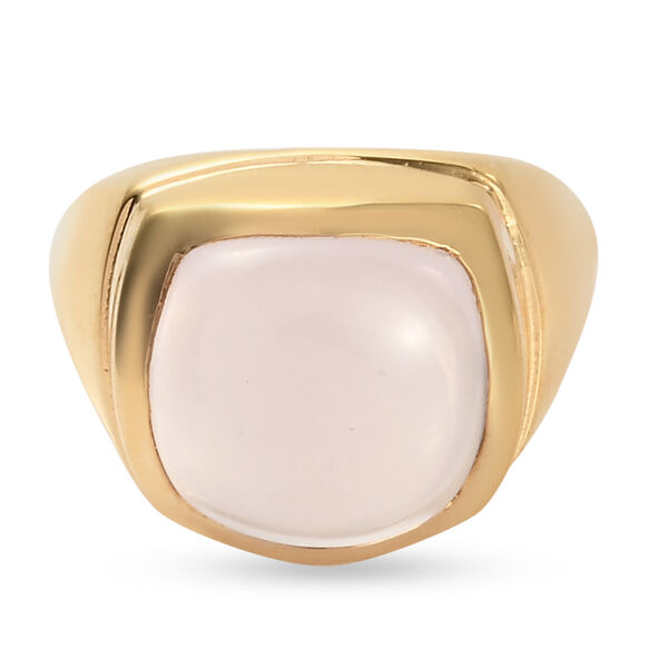 Rosenquarz-Ring, 925 Silber vergoldet  ca. 7,88 ct