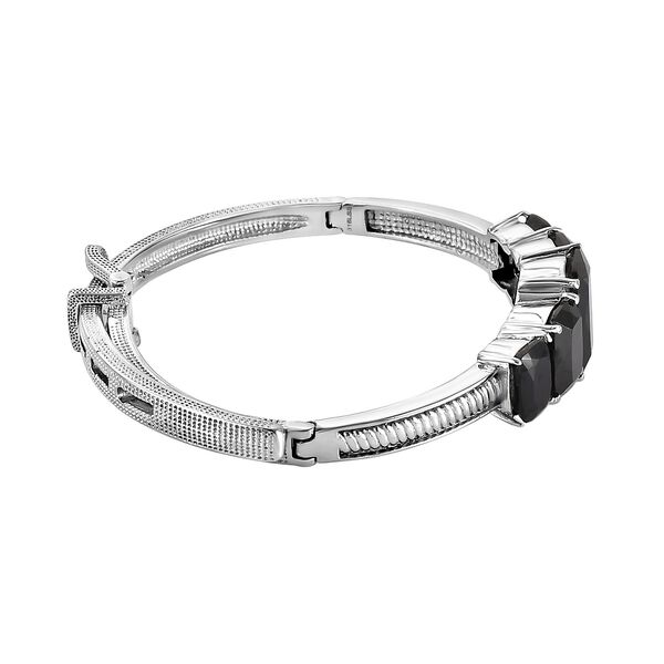 4er-Set, Schwarzer Spinell-Armband, Ring, Ohrstecker und Anh&auml;nger - 44,31 ct. image number 10