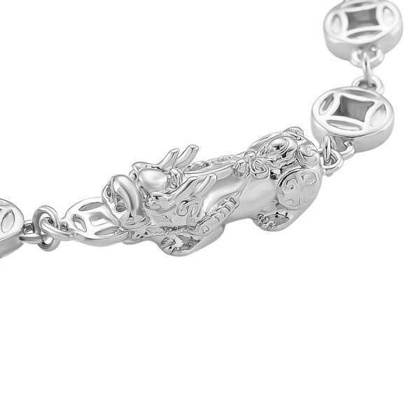 Nickelfreies Messing Armband ca. 18 cm + 2.5 cm Extender, ca. 13,50g, Silberfarben image number 5