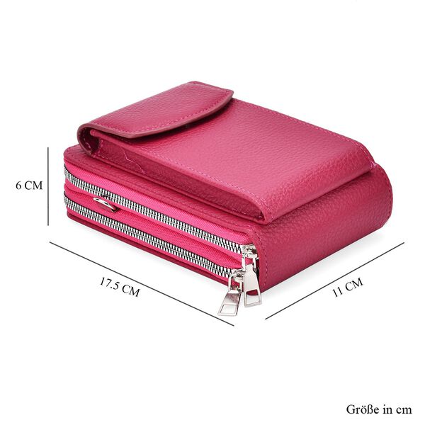 Crossbody Tasche mit RFID-Schutz, 11x6x17,5cm, Rot image number 7