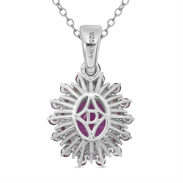 D'Joy Ilakaka Rosa Saphir und Zirkon Anh&auml;nger mit 50cm Kette - 2,85 ct. image number 4