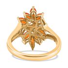AA Salamanca Feueropal Ring 925 Silber Gelbgold Vermeil (Größe 19.00) ca. 0,83 ct image number 5