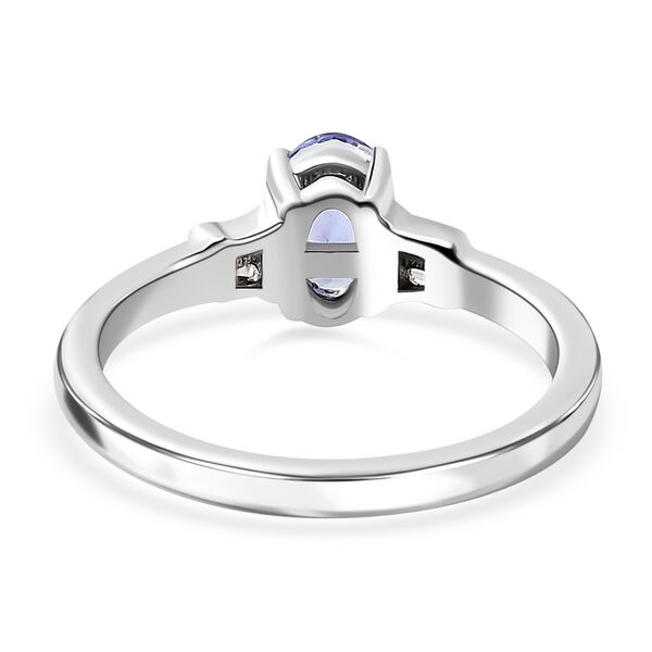 Tansanit und Zirkon Ring 925 Silber Platin-&Uuml;berzug image number 6