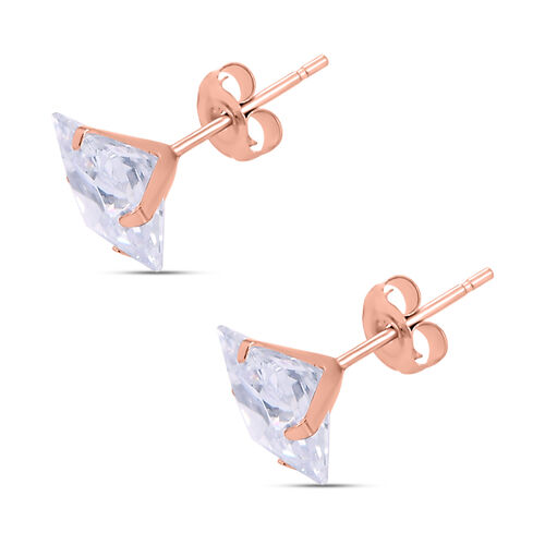 AAA Zirkonia Ohrringe, 585 Roségold ca. 2.50 ct image number 1