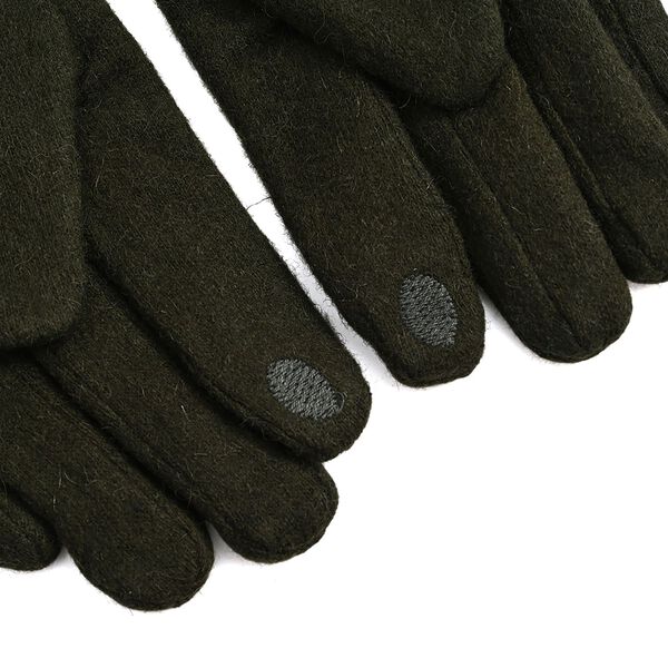Kaschmir-Handschuhe mit Touchscreen-Funktion, Karomuster, Onesize, Grün image number 5
