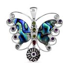 Sajen Silber - Abalone Perlmutt mehrfarbiger Anhänger, 925 Silber ca. 3.22 ct