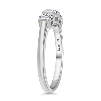 LUXURIANT SGL zertifizierter VS-GH Labor Diamant Ring, 925 Silber rhodiniert - 1 ct.