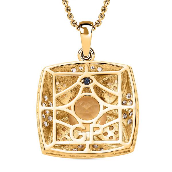 GP Royal Kollektion - AA Citrin, Zirkon und Saphir Anhänger mit Kette - 5,30 ct. image number 5