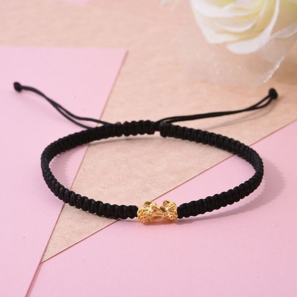 999 Gold Pixiu Armband, Flexibles, Schwarz image number 1