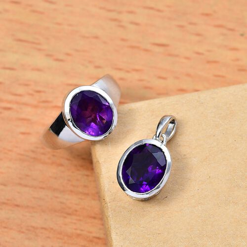 Afrikanisches Amethyst Schmuckset - 6,40 ct. image number 1