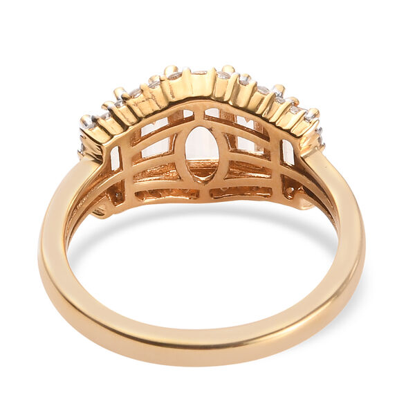 Kaiserlicher Topas und Zirkon Ring 925 Silber 585 Vergoldet image number 6