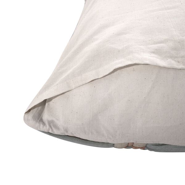 Luxus Kissenh&uuml;lle gewebt, 50 x 75 cm, Wei&szlig;-Himmelblau image number 5